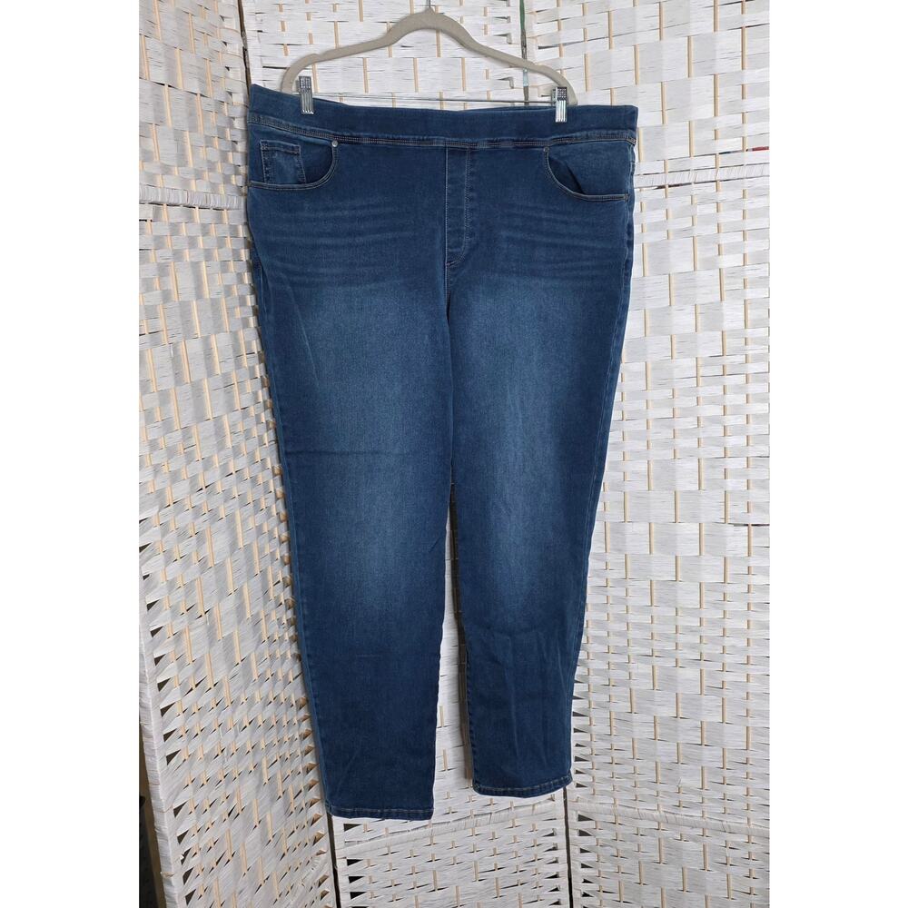 Pre-owned Gloria Vanderbilt Size 24W Blue  Avery pull on slim stretch jeans